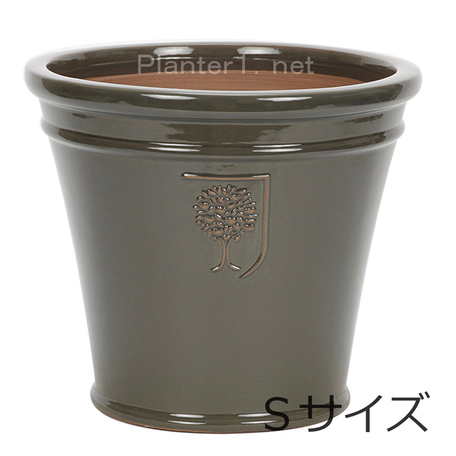 イギリスRHS・プレミアム釉薬鉢・マリナー 26cm (チャコールグレー) (SS-SPK-RH04S-CG)